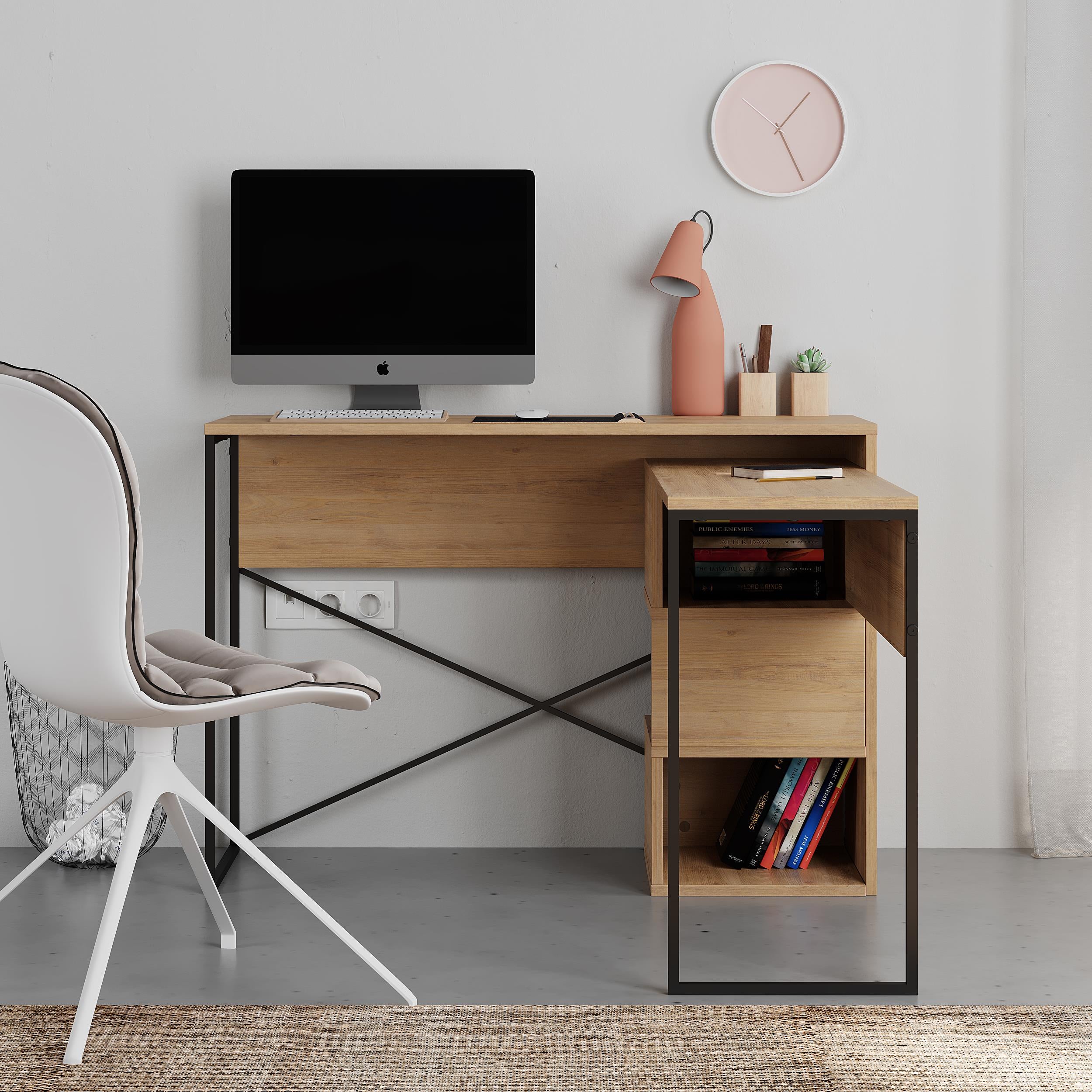 Badau Multi Purpose Office Desk - Oak