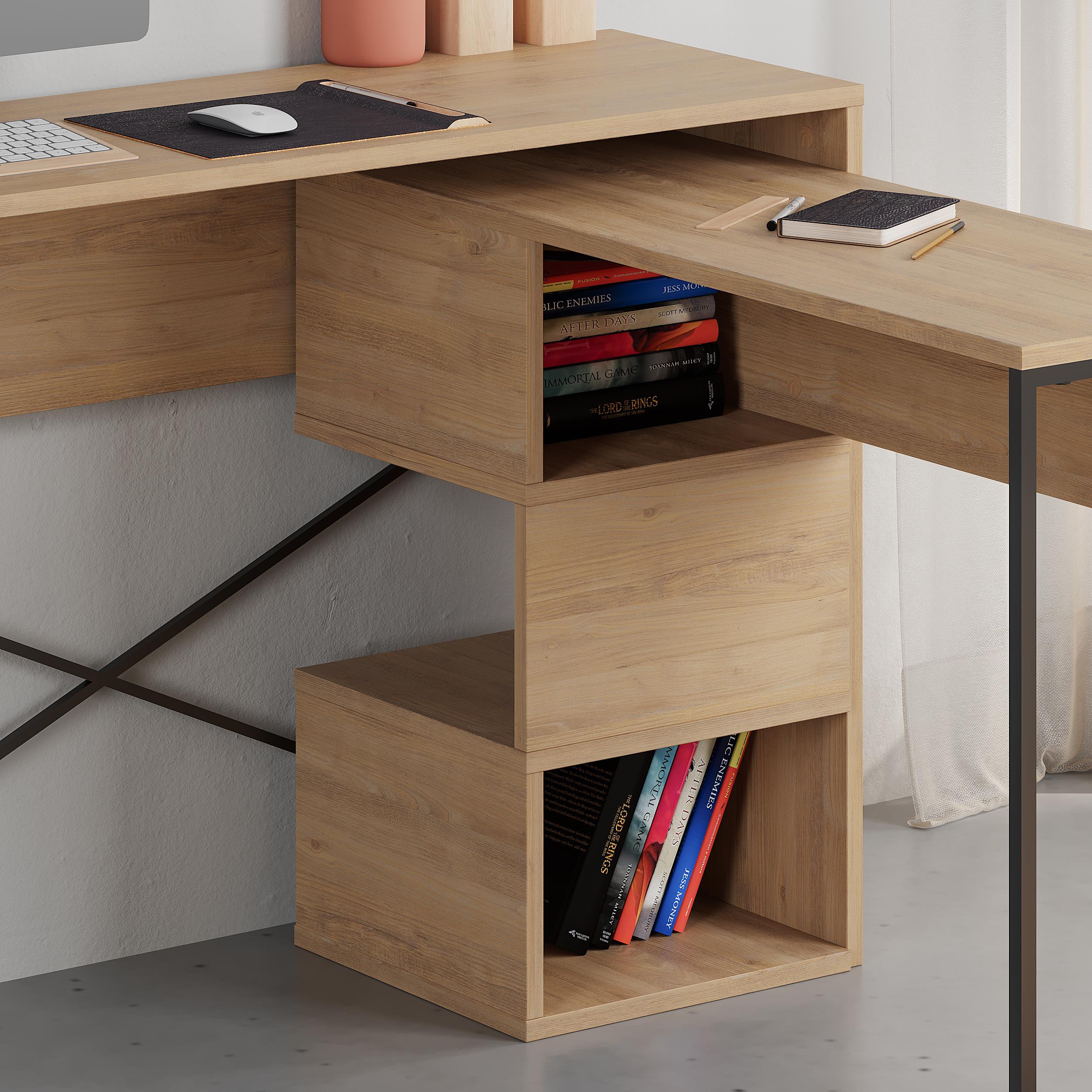 Badau Multi Purpose Office Desk - Oak - 11