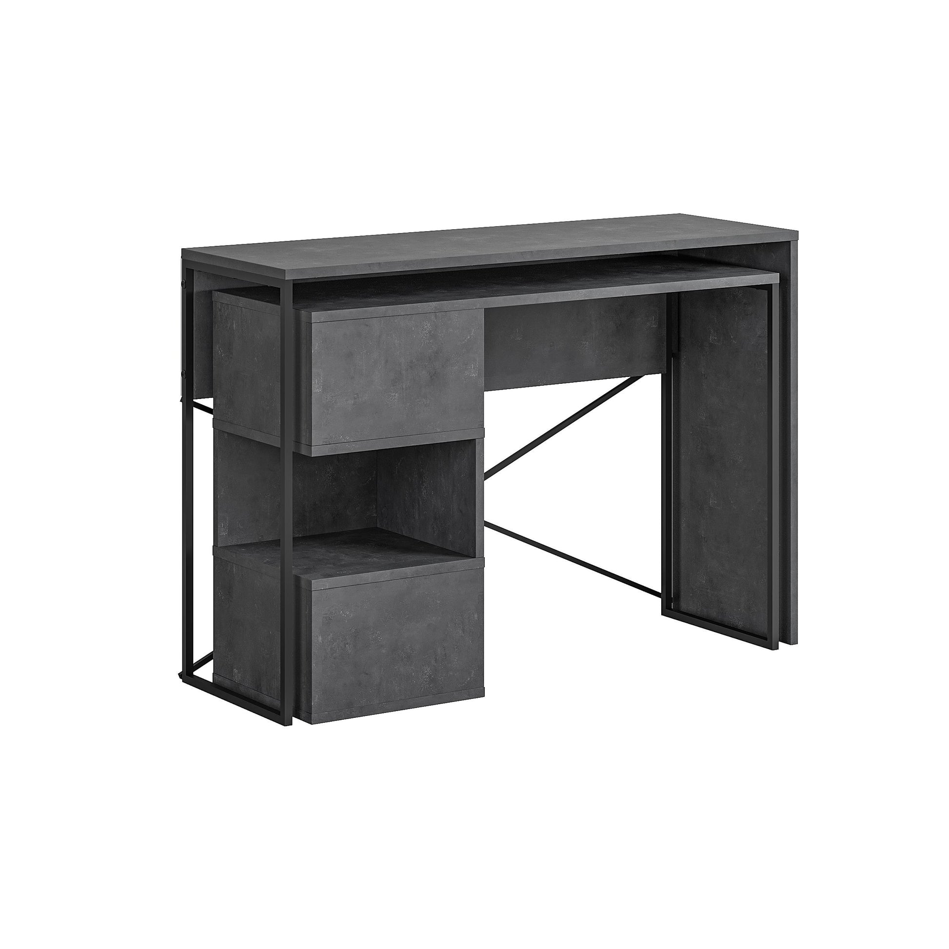 Badau Multi Purpose Office Desk - Retro Grey - 3
