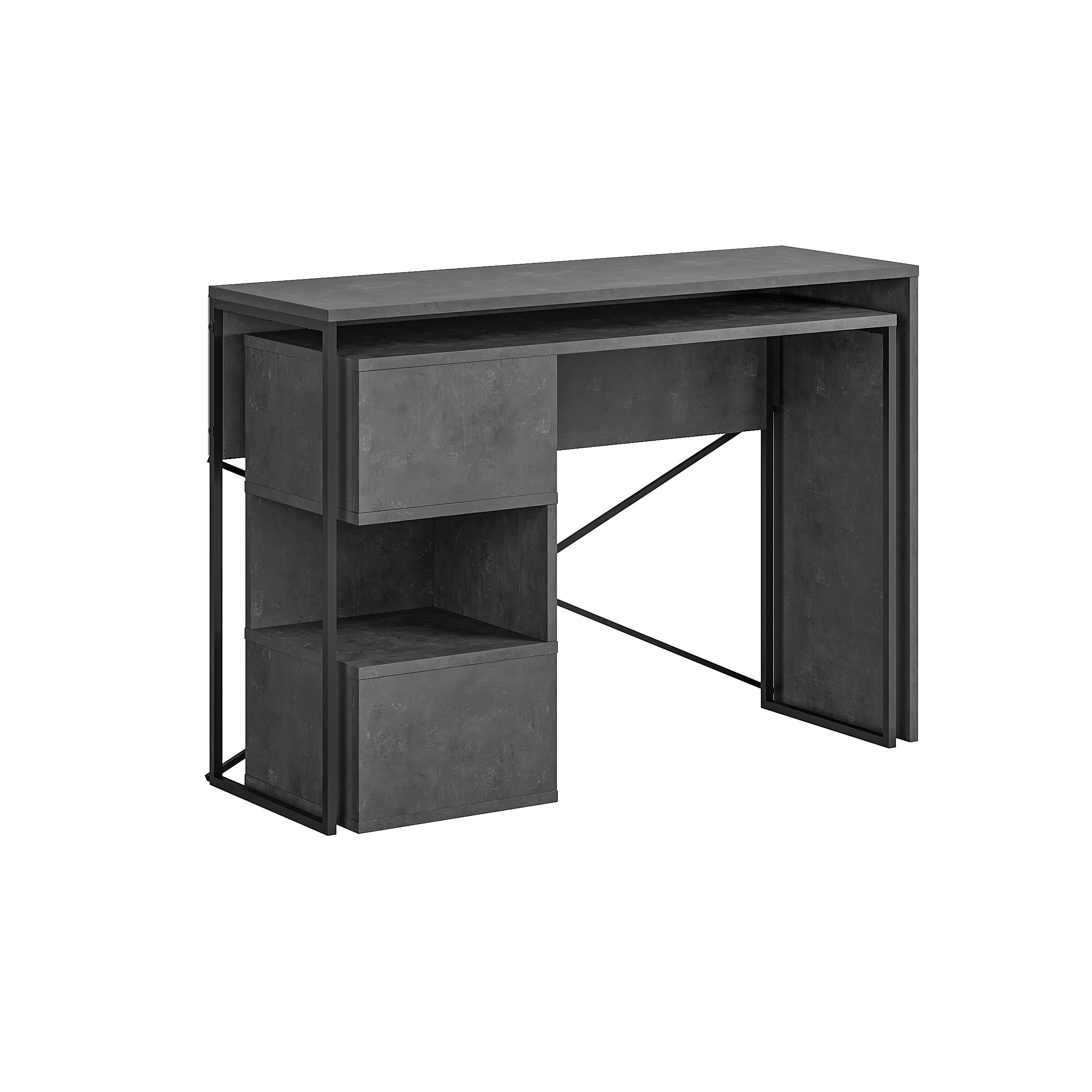 Badau Multi Purpose Office Desk - Retro Grey - 3