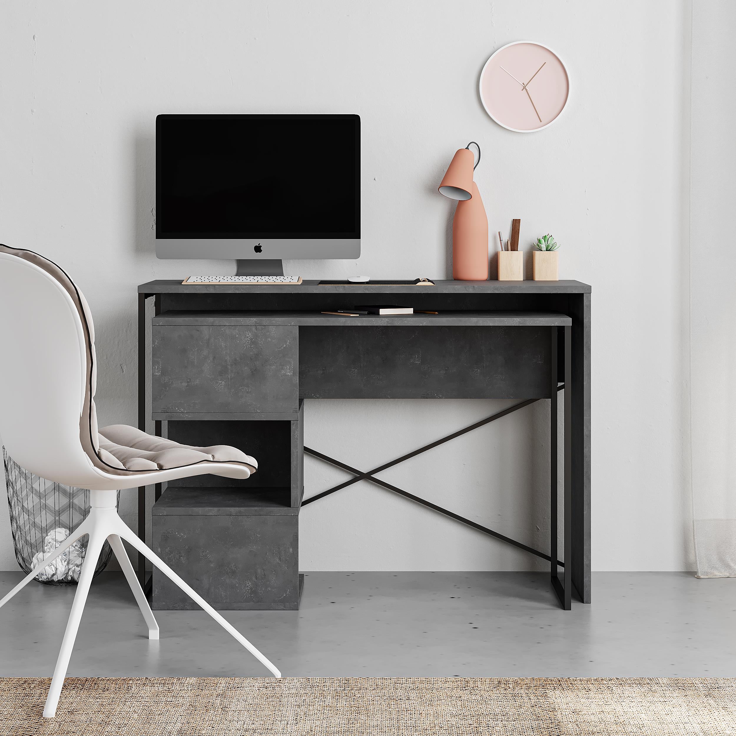 Badau Multi Purpose Office Desk - Retro Grey - 10