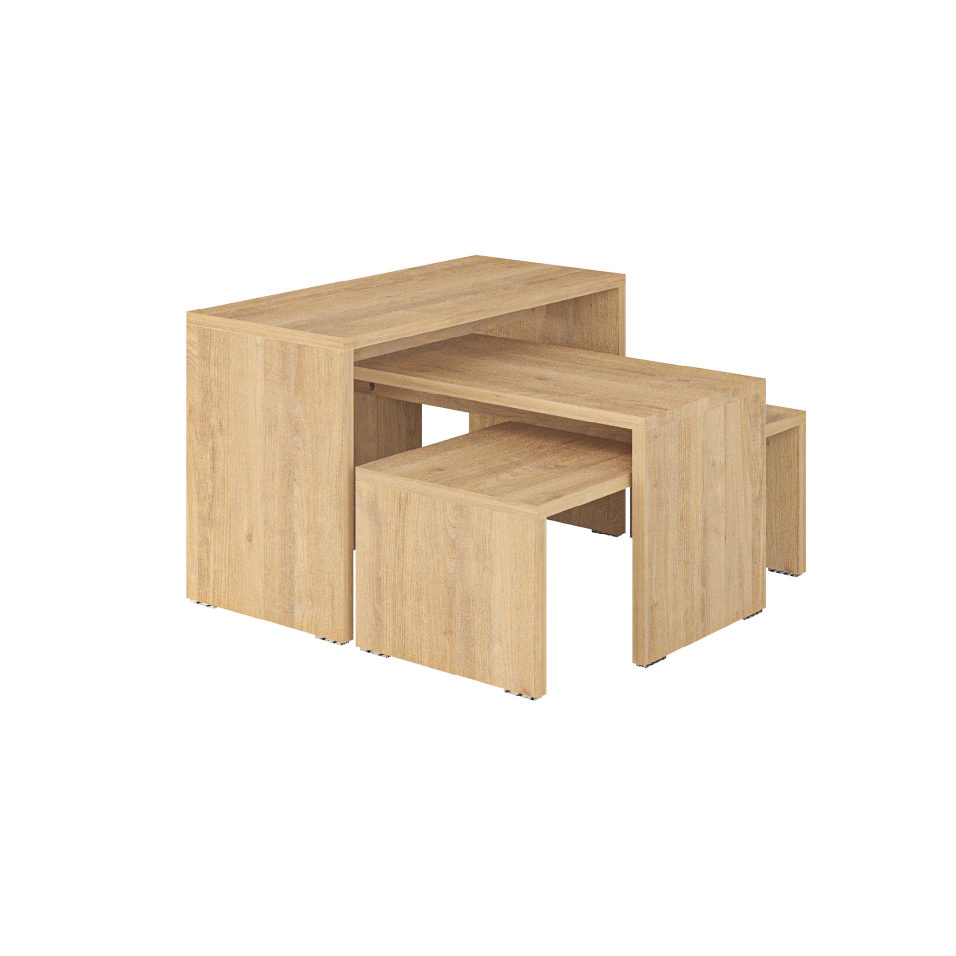 Kanta Coffee Table - Oak - White Background