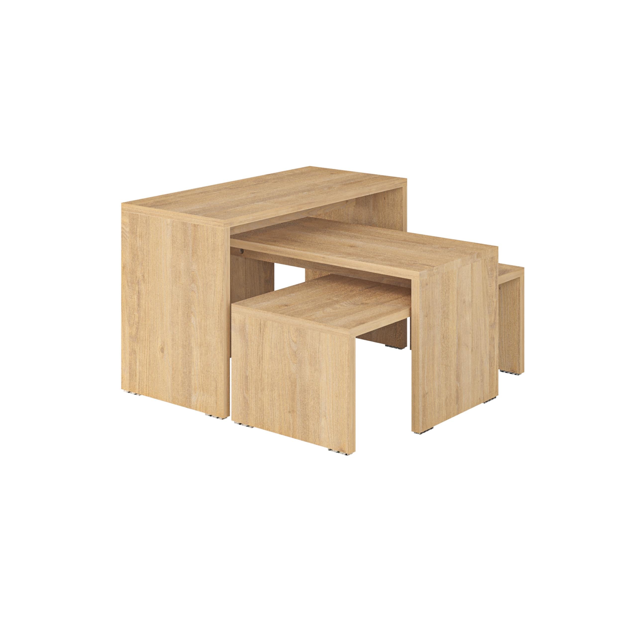 Kanta Coffee Table - Oak - White Background