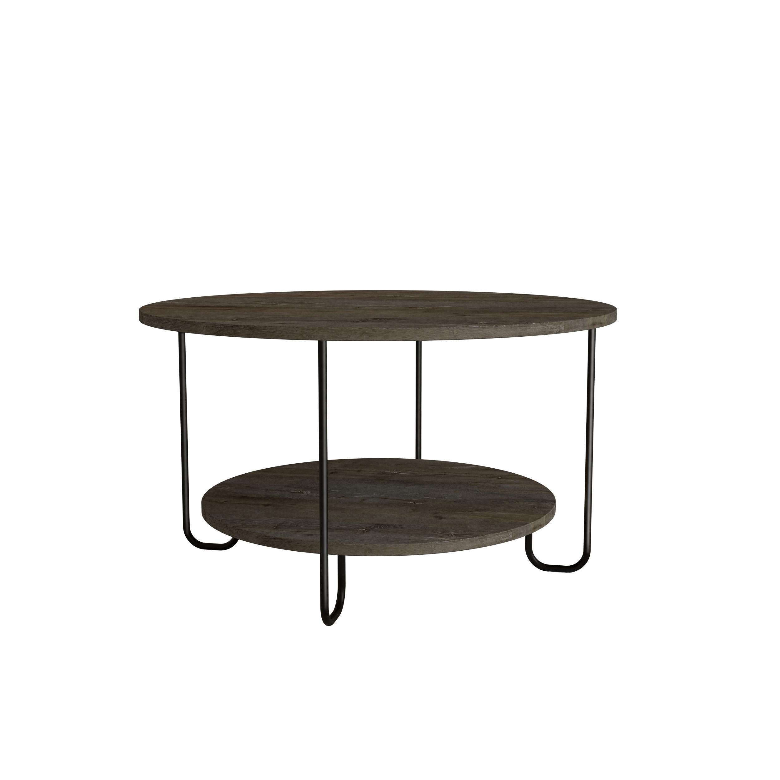 Corro Round Coffee Table - Dark Coffee - 2