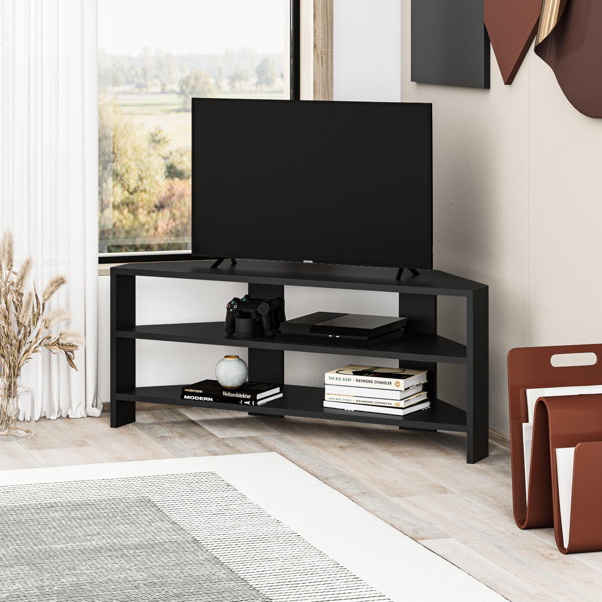 Thales TV Unit - Black Wood - 6
