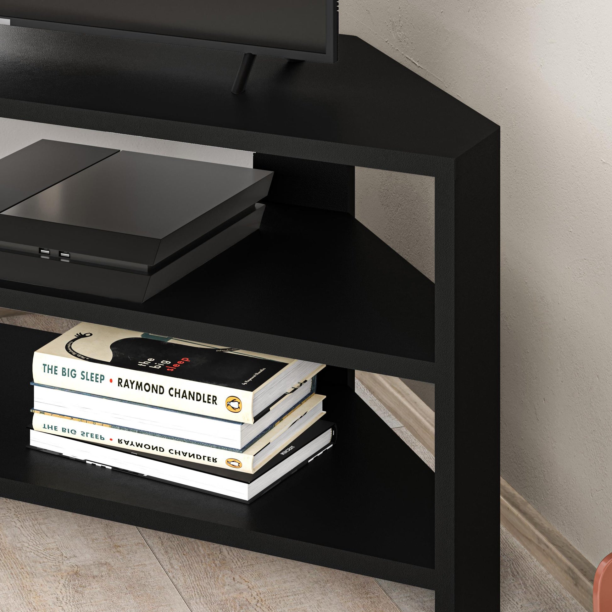 Thales TV Unit - Black Wood - 7