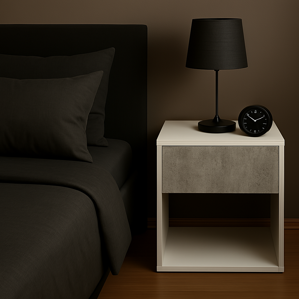 Neil Nightstand - Grey White
