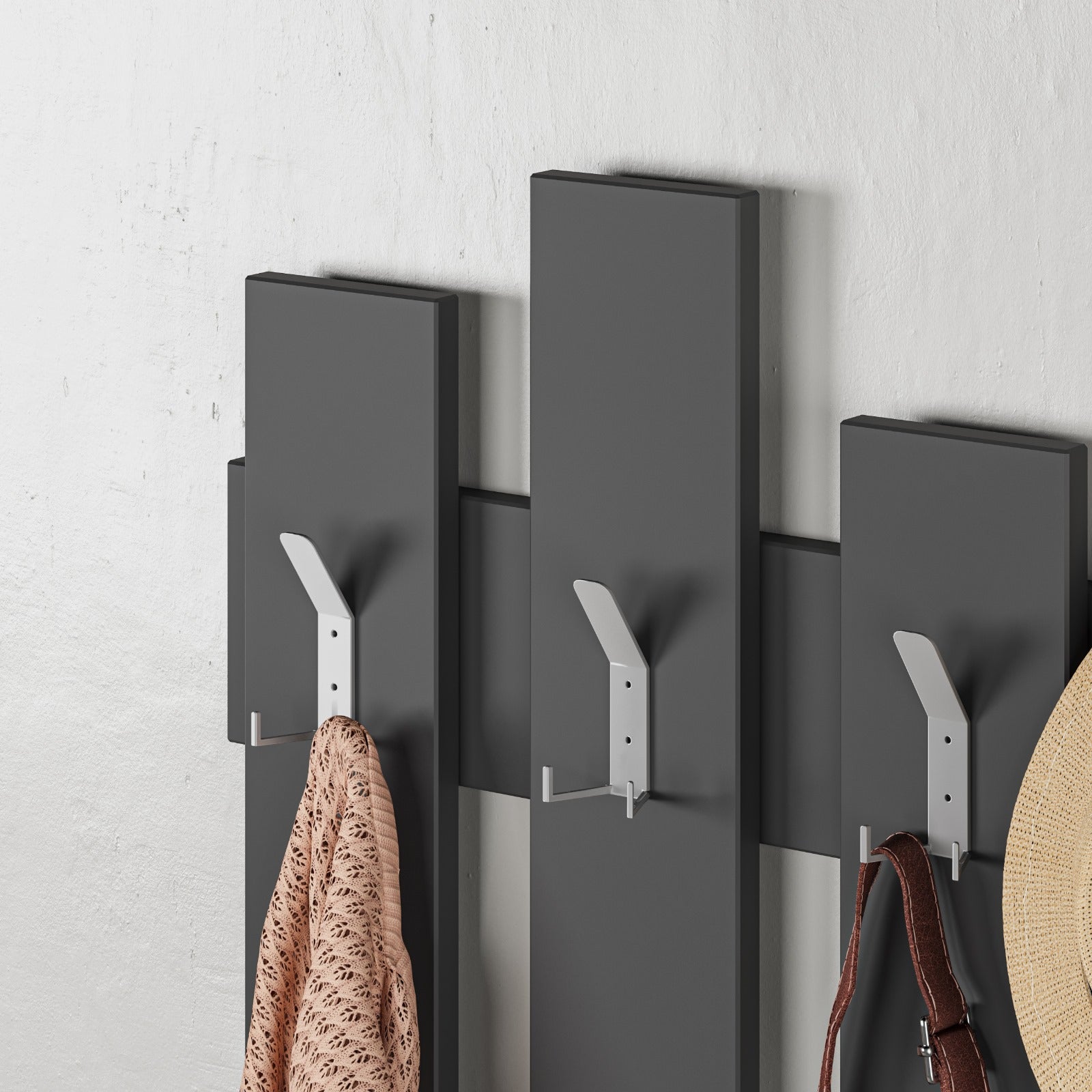 Wave Coat and Hat Rack - Anthracide - 4