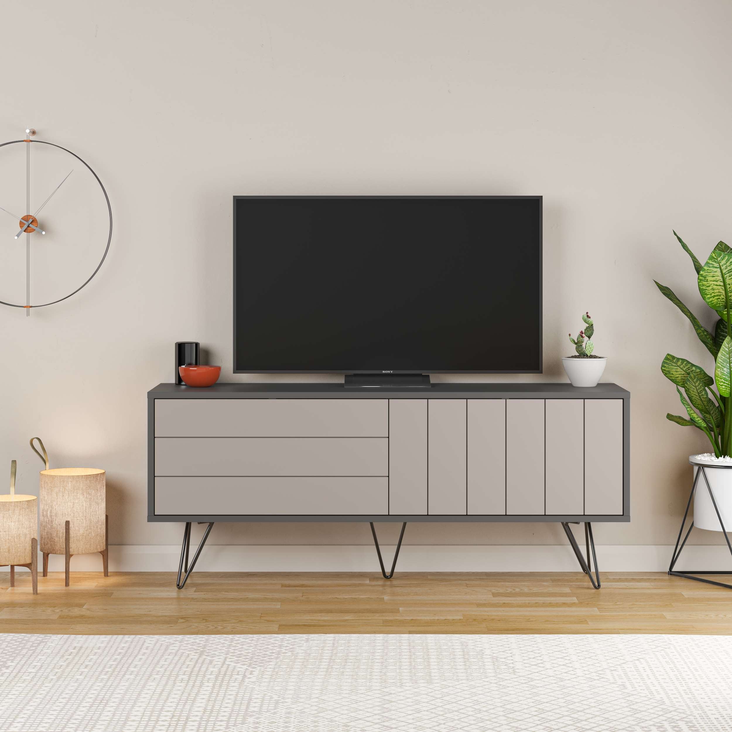 Picadilly TV Unit - Anthracite Mocha - Additional 1