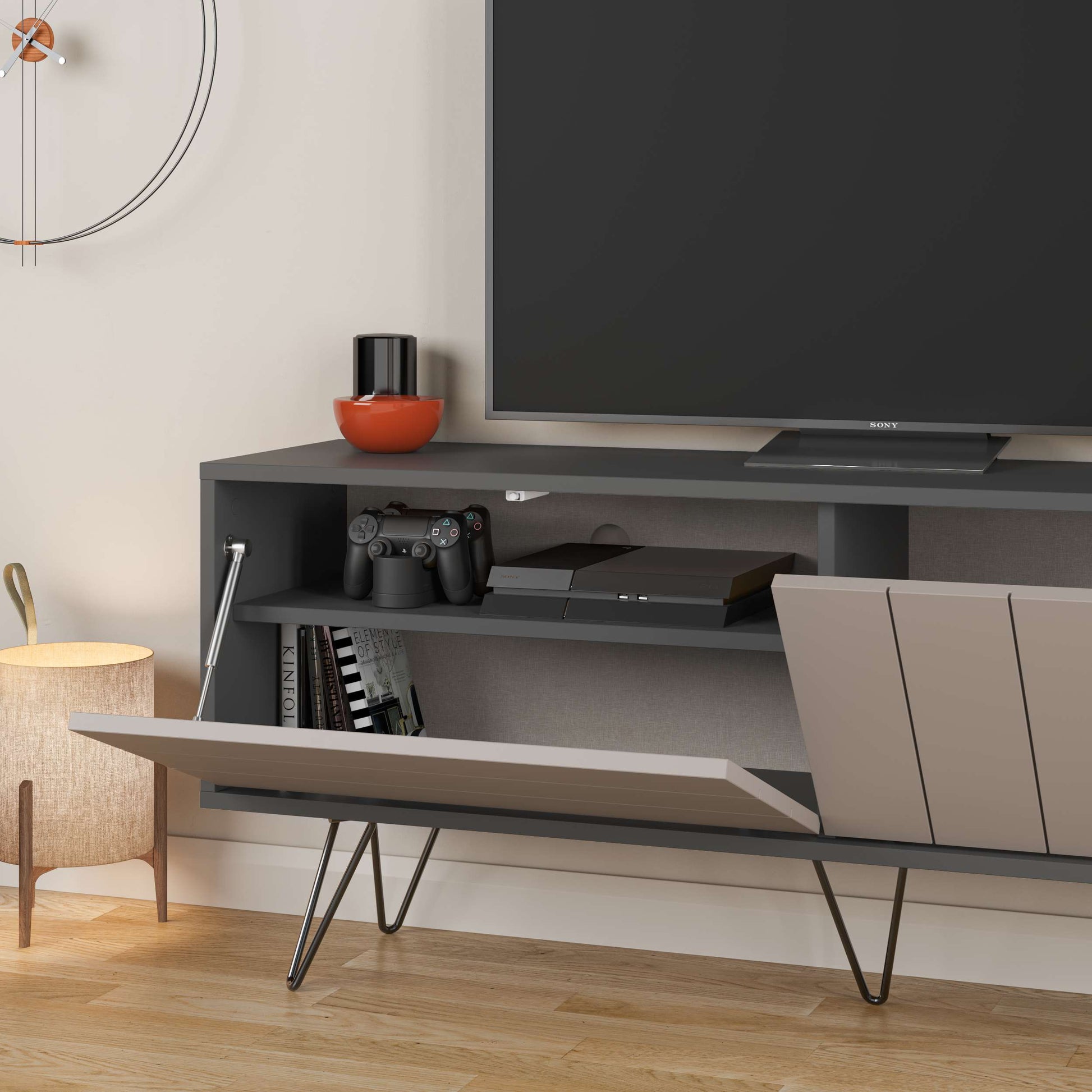 Picadilly TV Unit - Anthracite Mocha - Additional 3