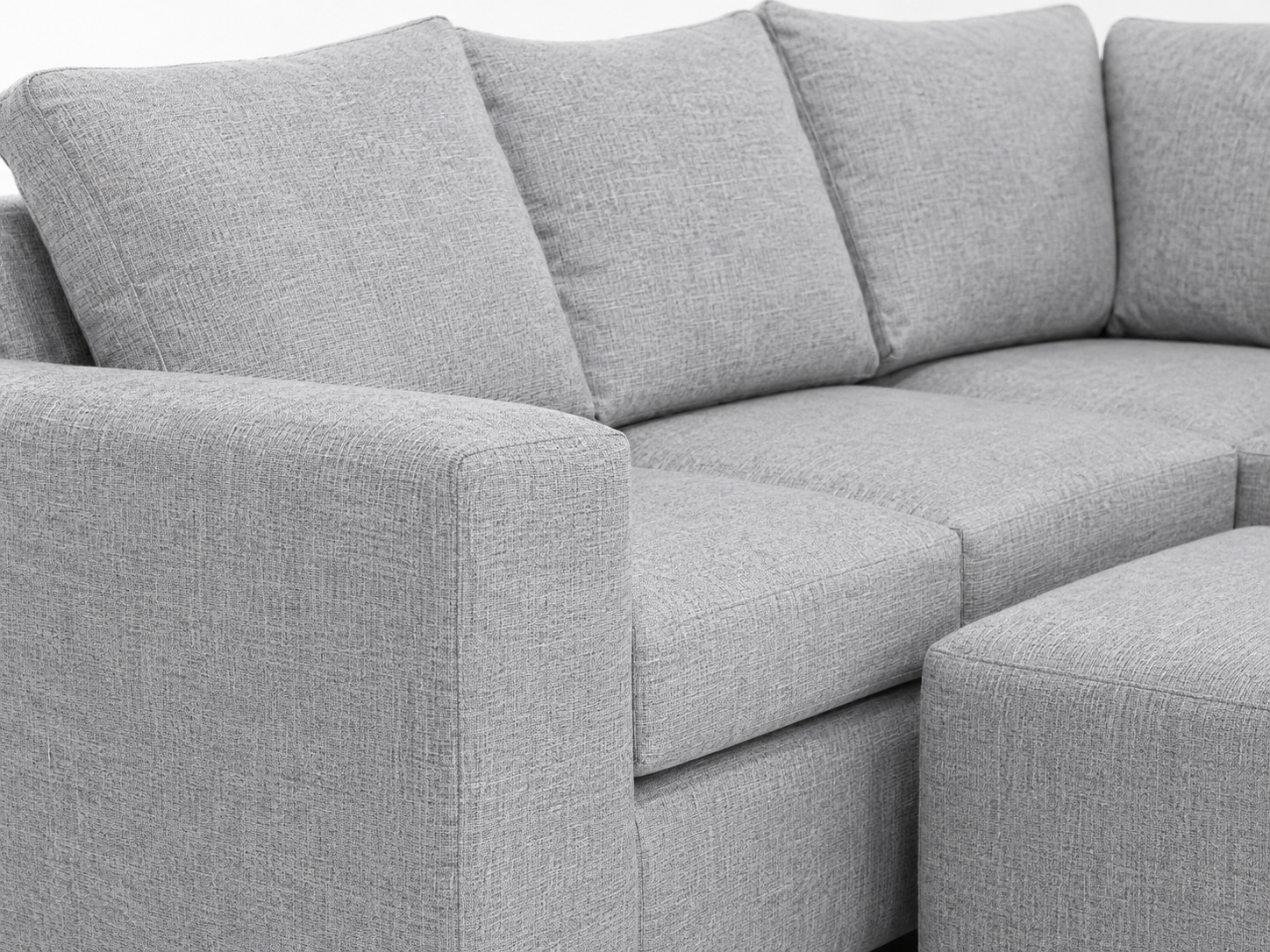 Jenny Corner Sofa - Grey - Close up