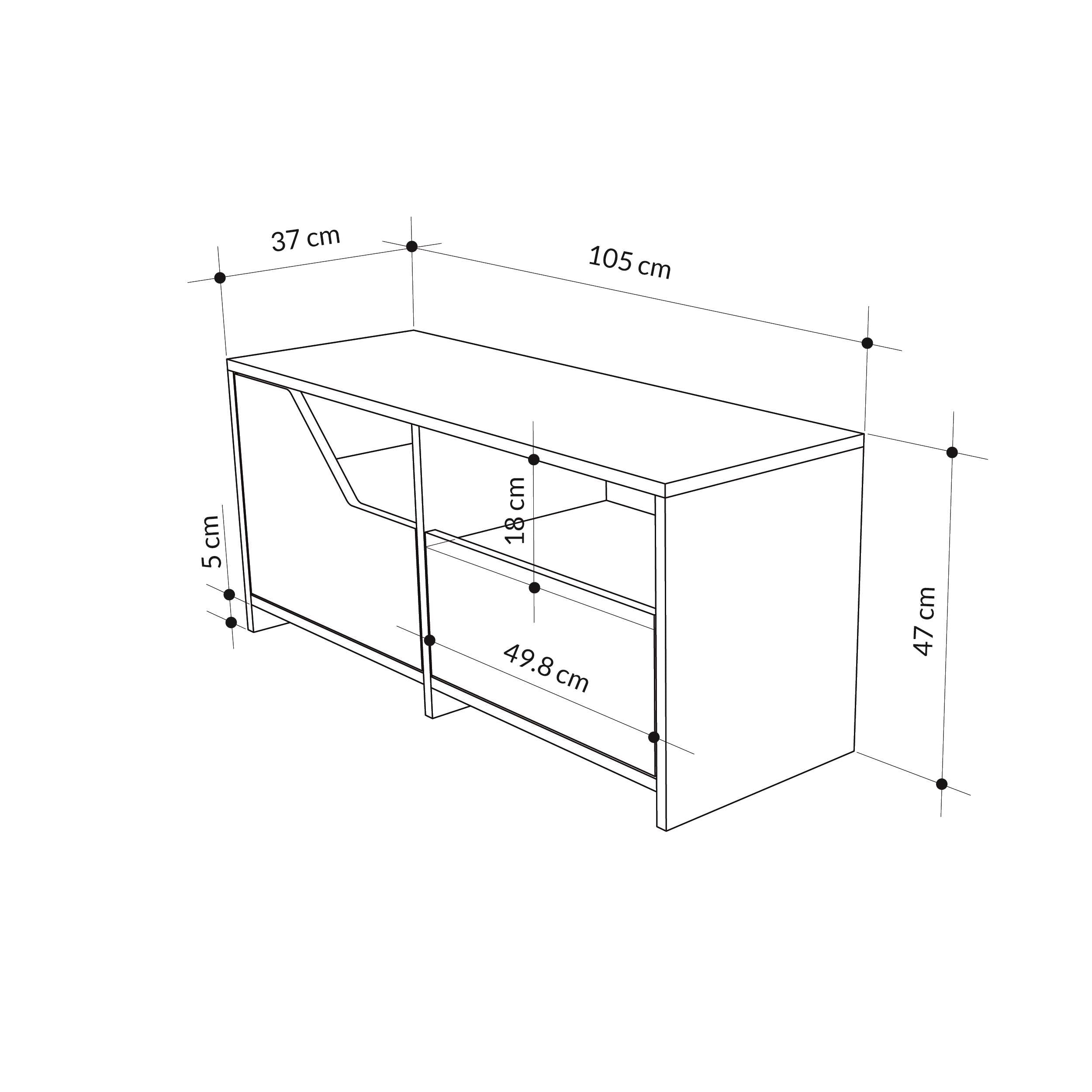 Nexus Shoe Cabinet - Retro Grey - 6