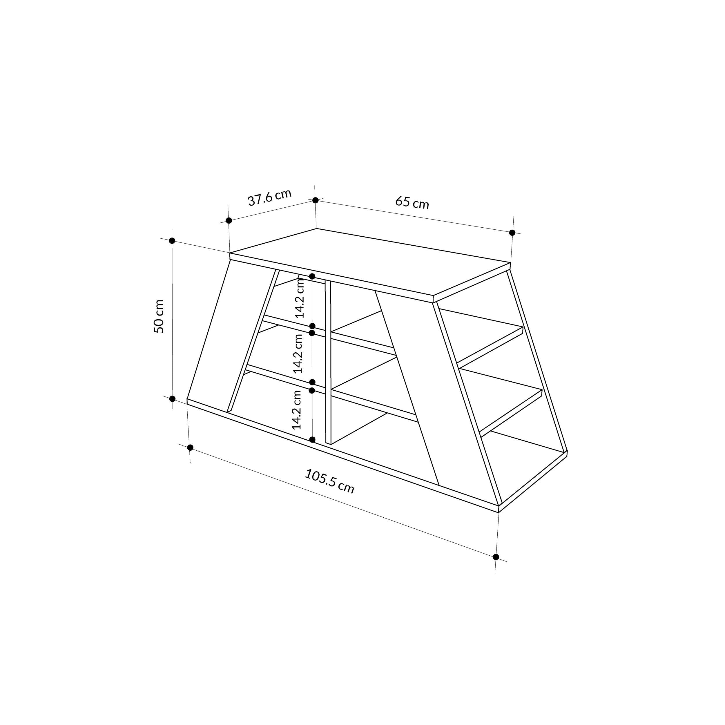 Pyramid Shoe Rack - Retro Grey - 7