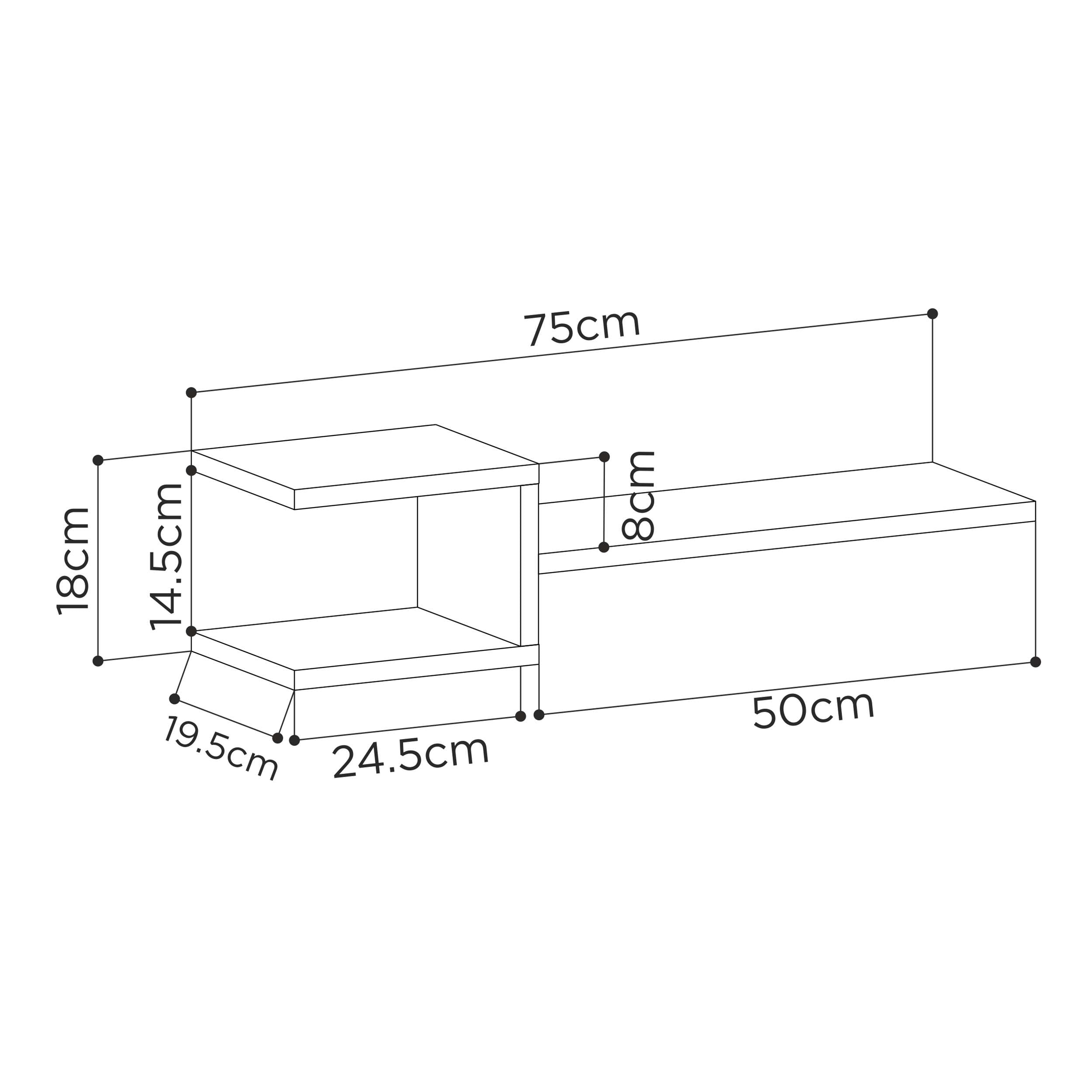 Fork Wall Shelf - White - 4