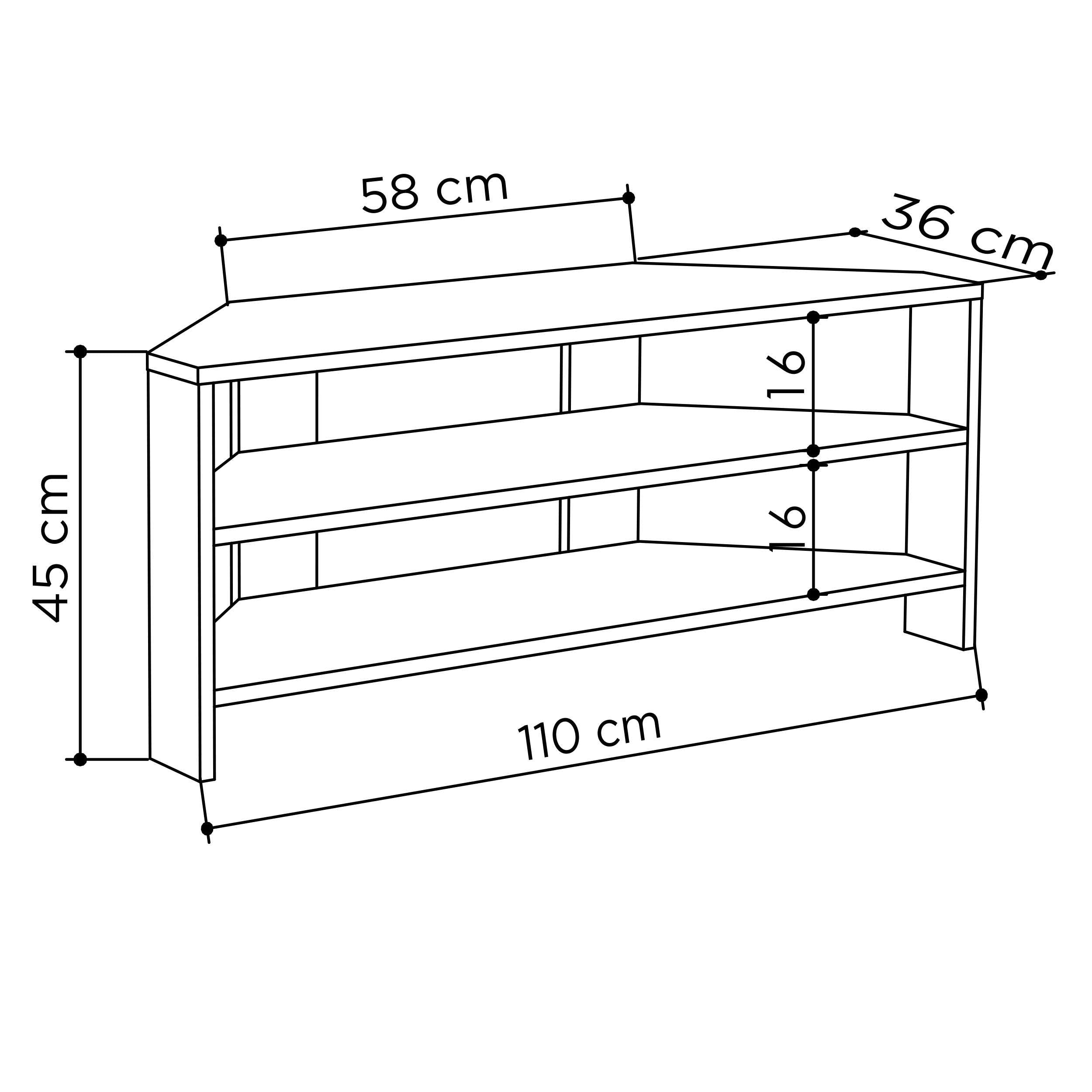 Thales TV Unit - Oak - 12