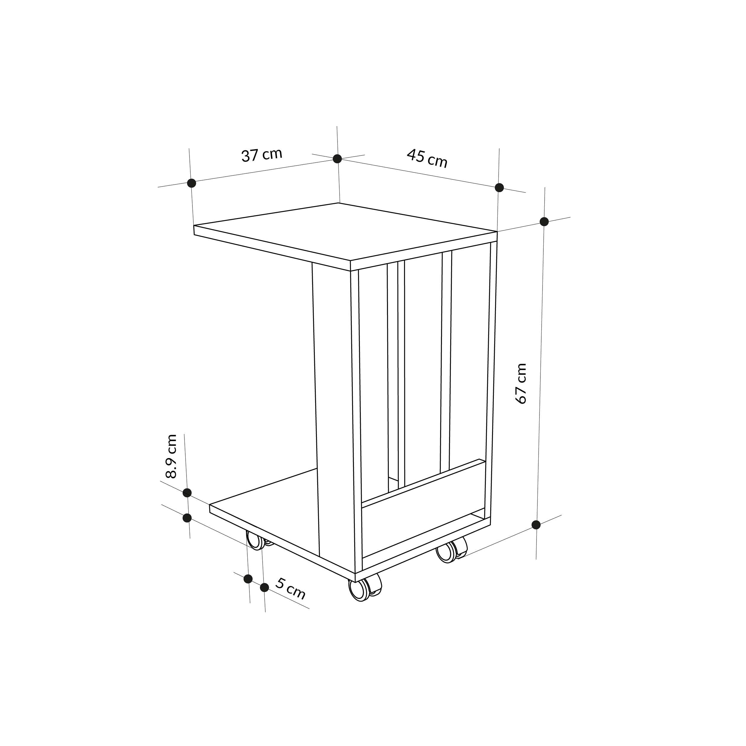 Edi Side Table - White - 7