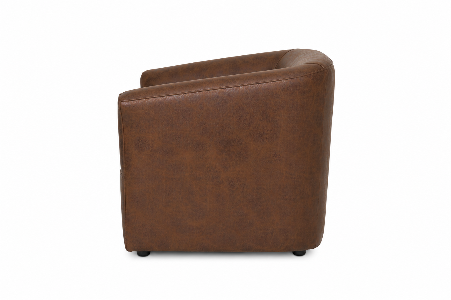 Prince Tub Chair - Buffalo Brown - Side view