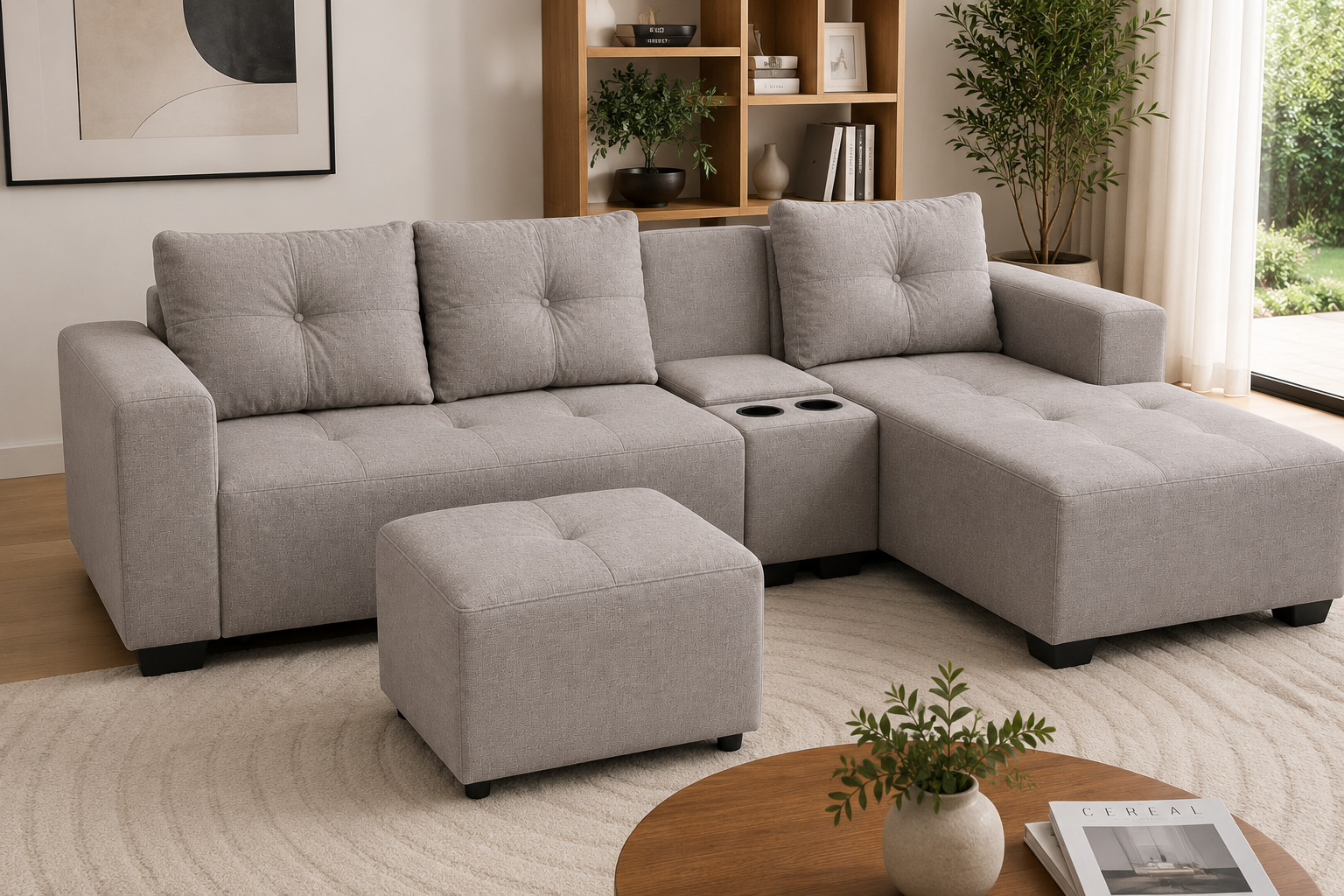 Chelsea Sofa - Right Hand Grey - Lifestyle