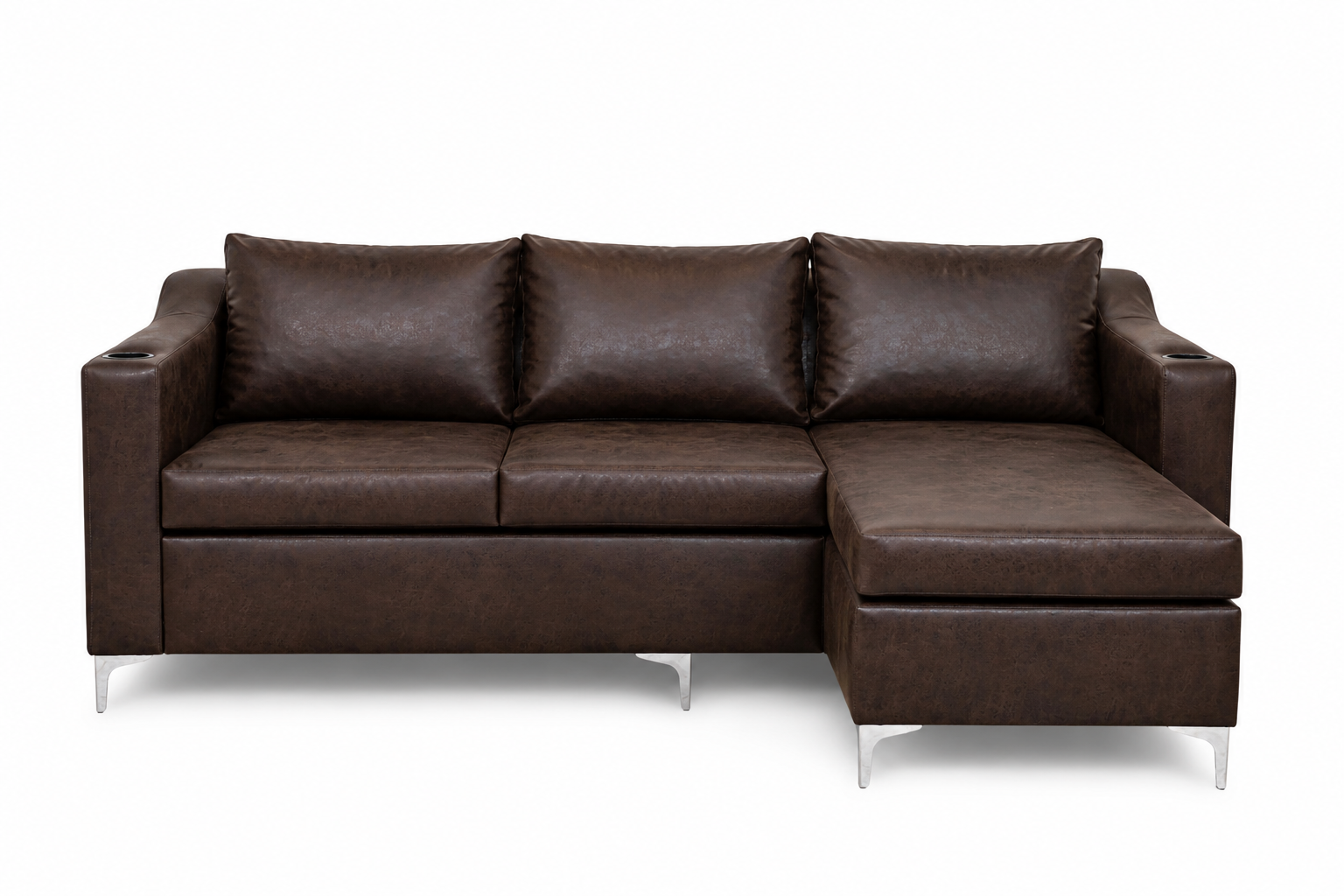 Charlie Corner Couch - Buffalo Brown - Studio shot