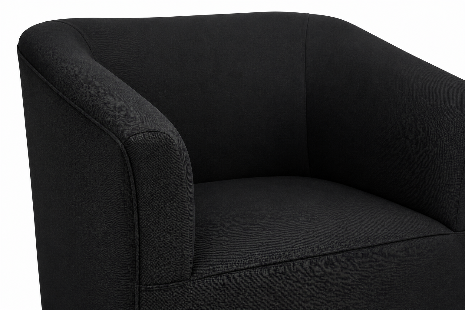 Prince Tub Chair - Black - Close up