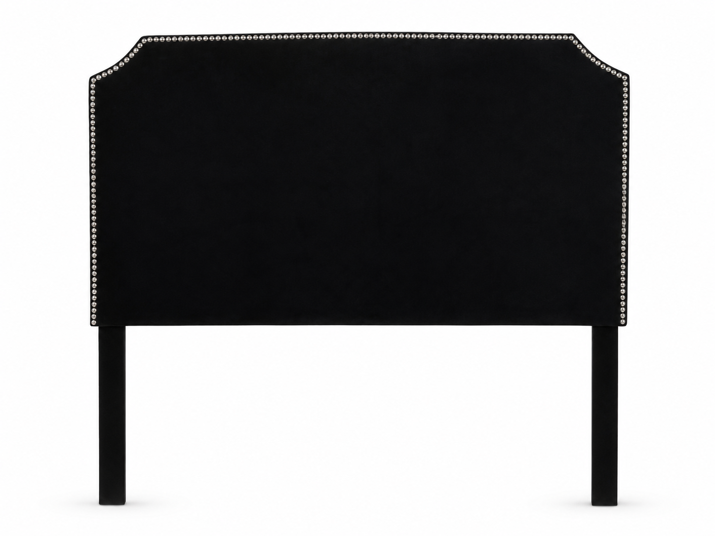 Jonathan Headboard - Black Velvet - Studio shot