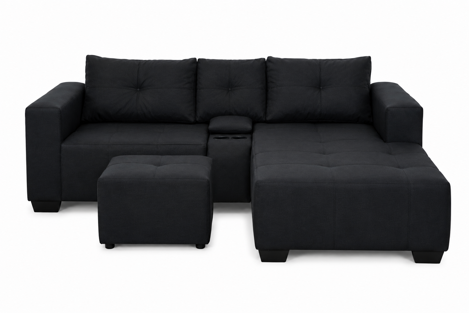 Chelsea Sofa - Right Hand Black - Studio shot