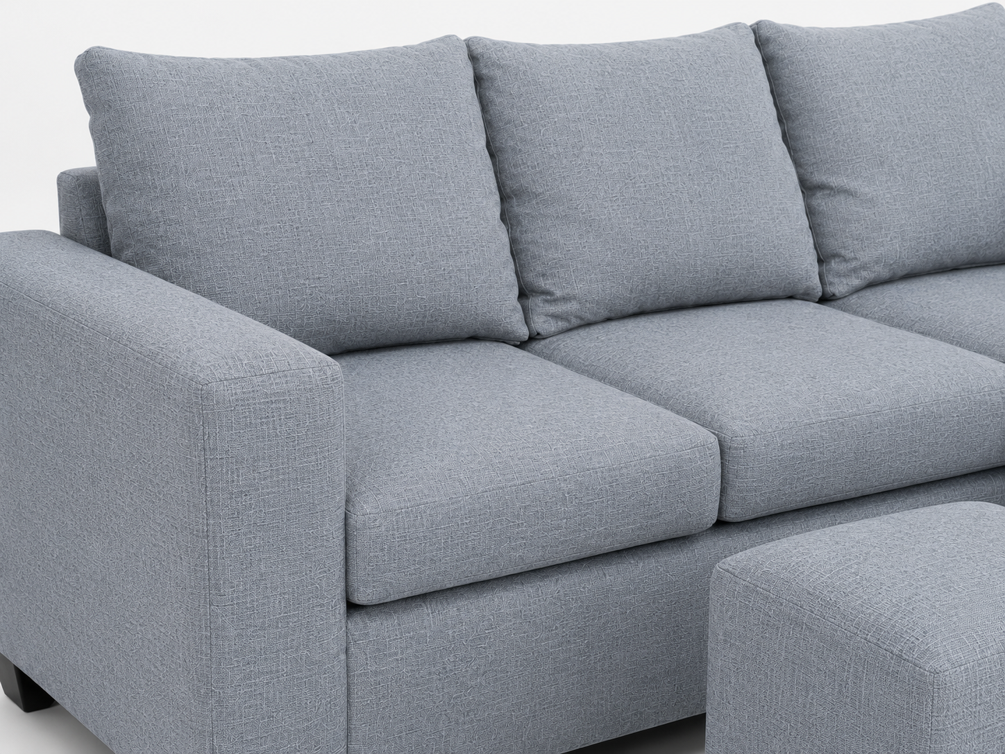 Andre 3 Seater Sofa - Grey - Close up