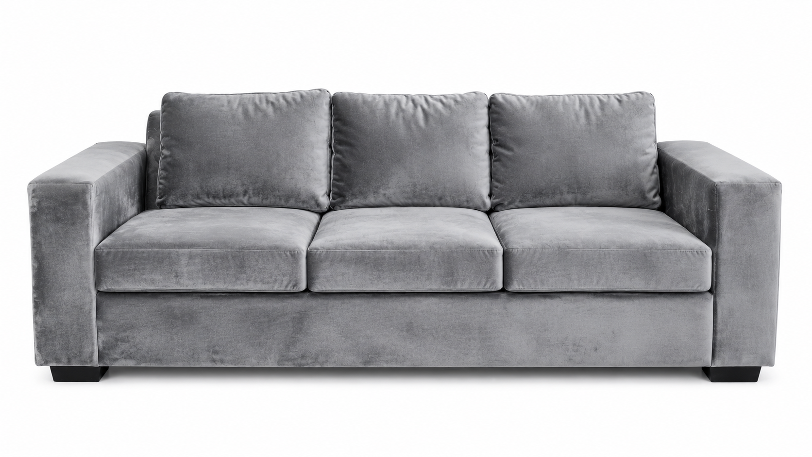 Jody 3 Seater Sofa - Grey Velvet - Studio shot