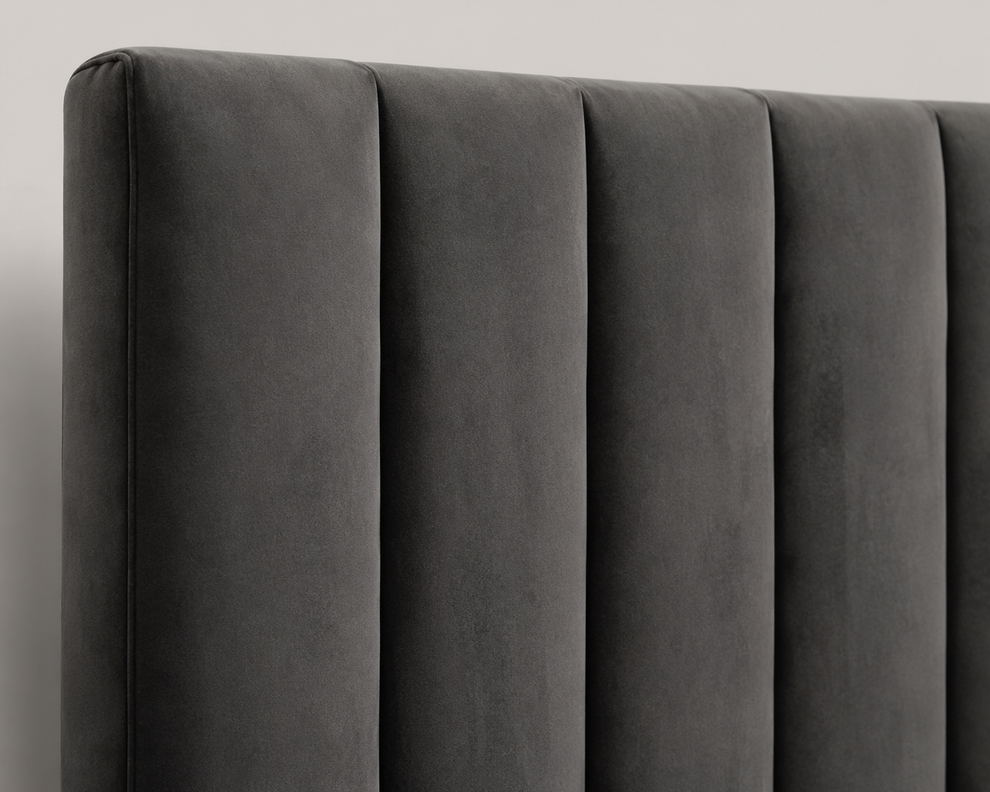 Victoria Headboard - Grey Velvet - Close up