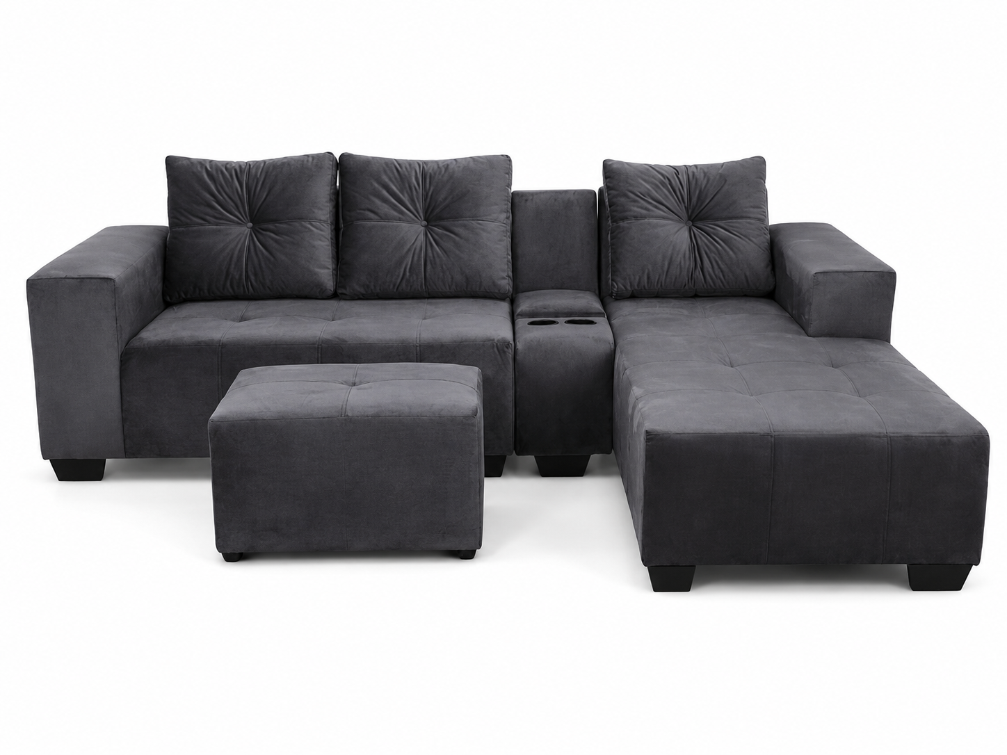 Chelsea Sofa - Right Hand Grey Velvet - Studio shot