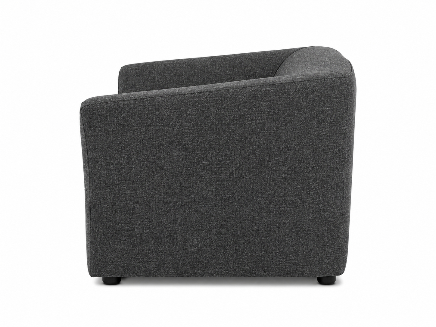 Prince Tub Chair - Charcoal - Side view