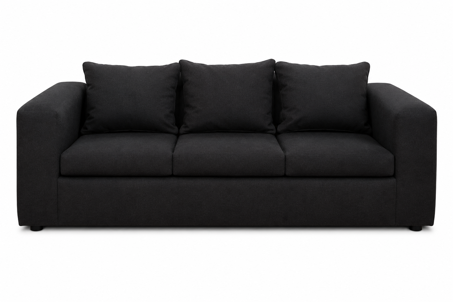 Jody 3 Seater Sofa - Black - Studio shot