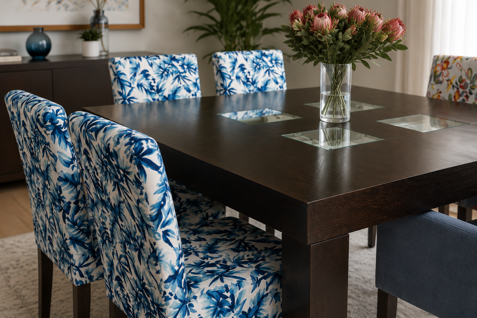 Nadia 7PC Dining Set - Lifestyle close up