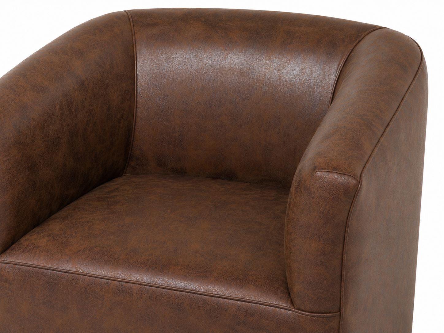Prince Tub Chair - Buffalo Brown - Close up