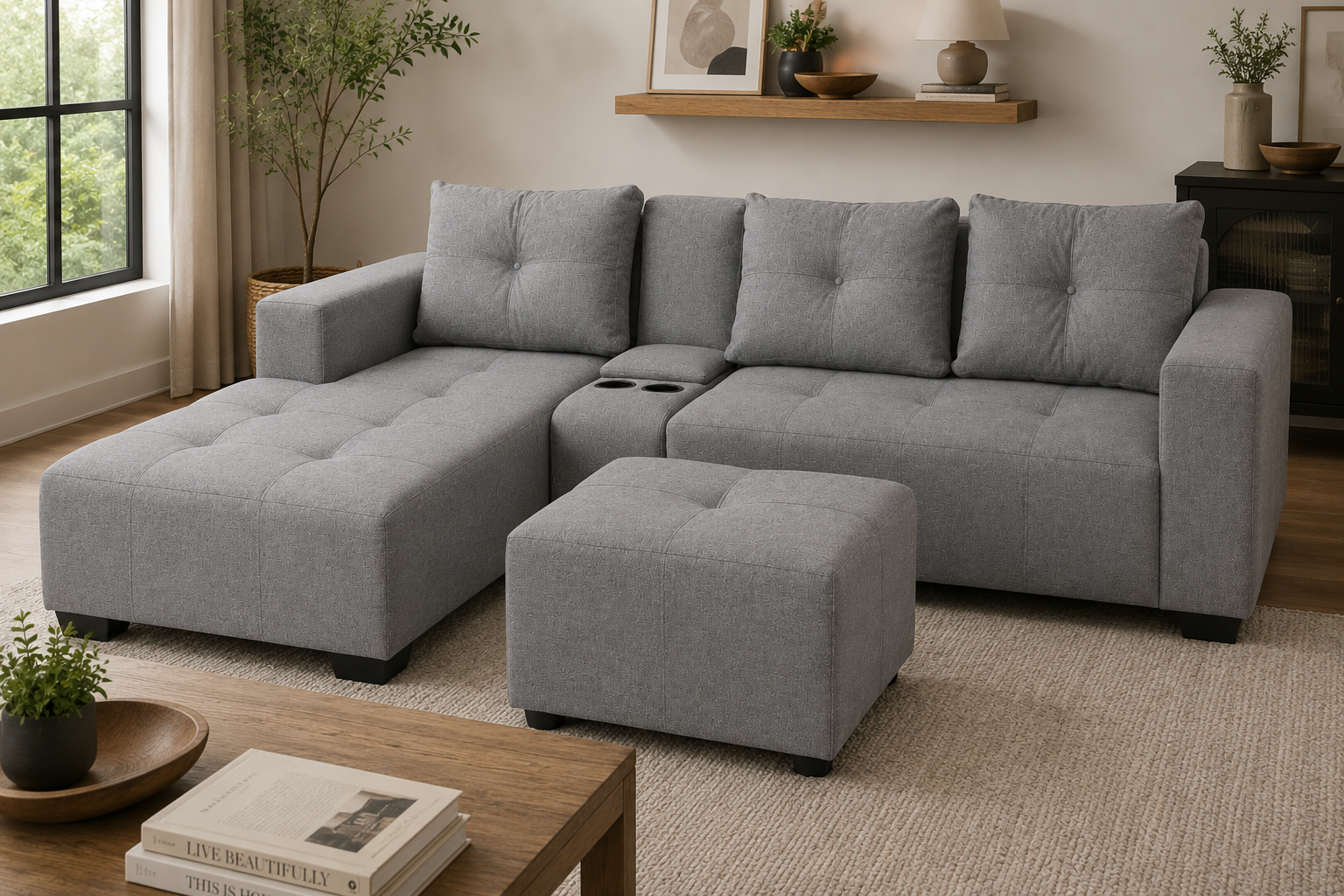 Chelsea Sofa - Left Hand Grey - Lifestyle