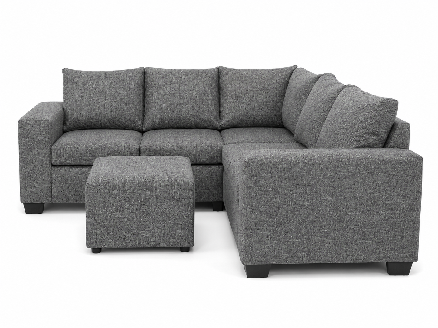 Jenny Corner Sofa - Charcoal - Side view
