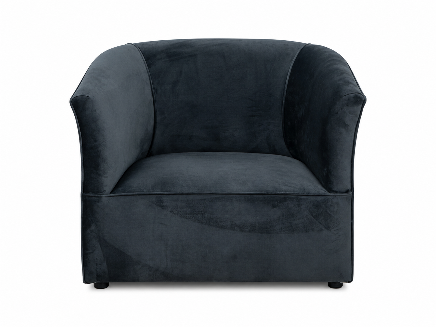 Prince Tub Chair - Grey Velvet - Studio shot