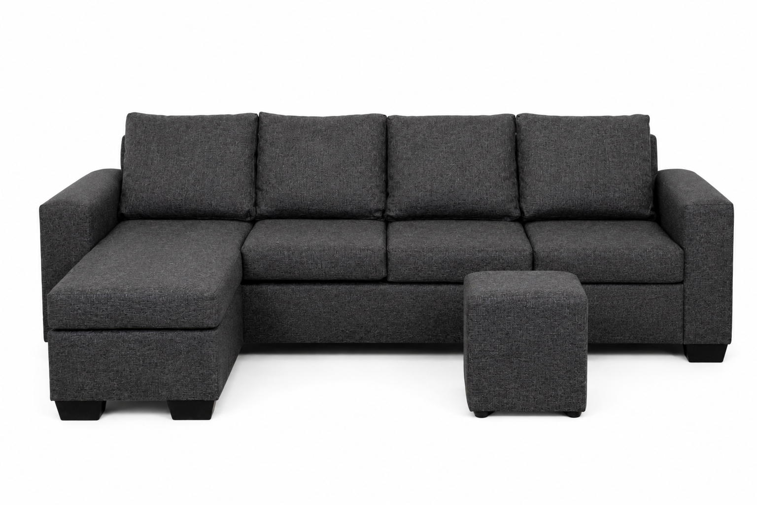 Jojo 4 Seater Sofa - Charcoal - Studio shot