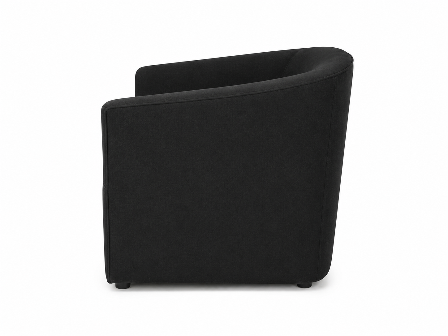 Prince Tub Chair - Black - Side view