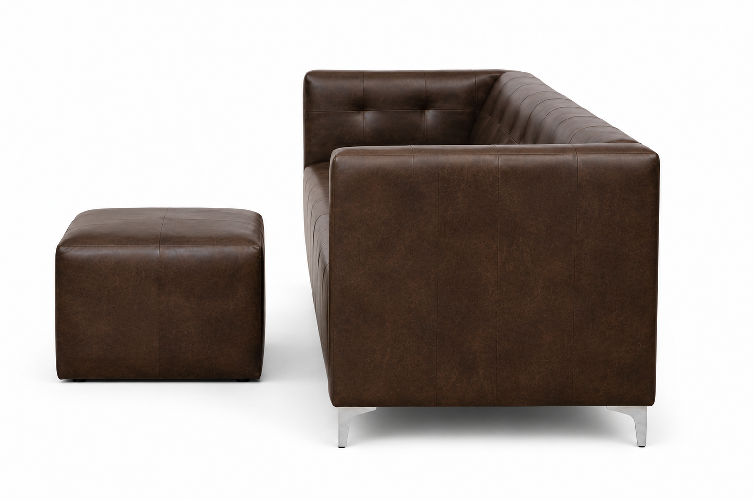 George 3 Seater Sofa - Buffalo Brown - Side view