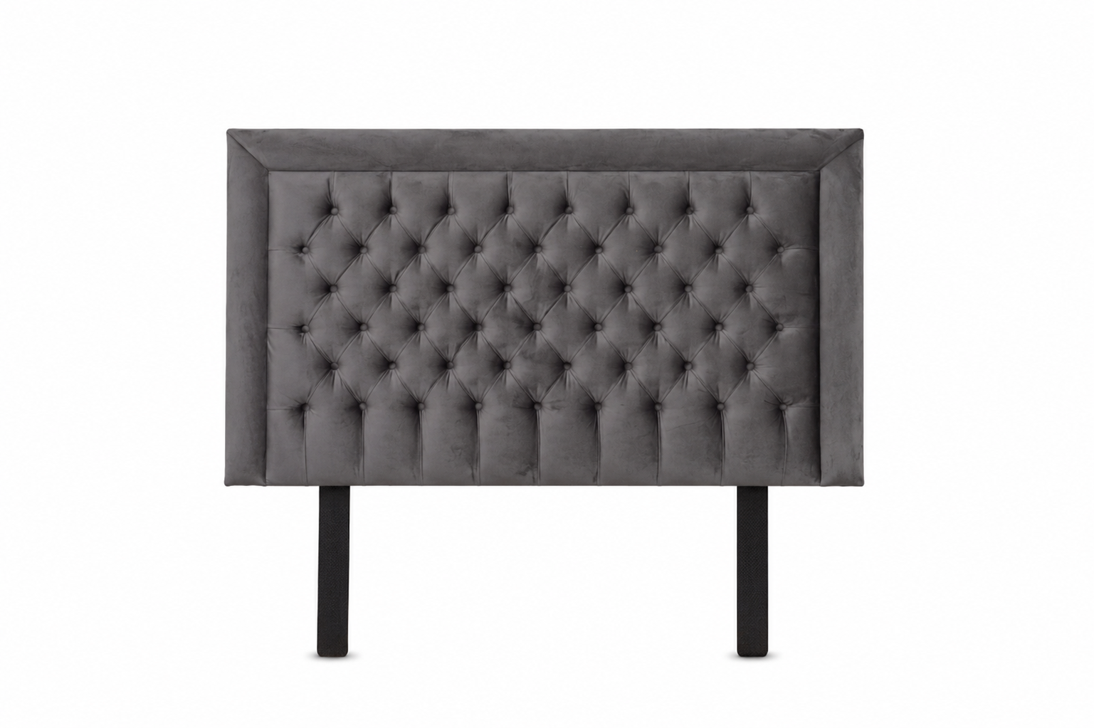 Nadine Headboard - Grey Velvet - Studio shot