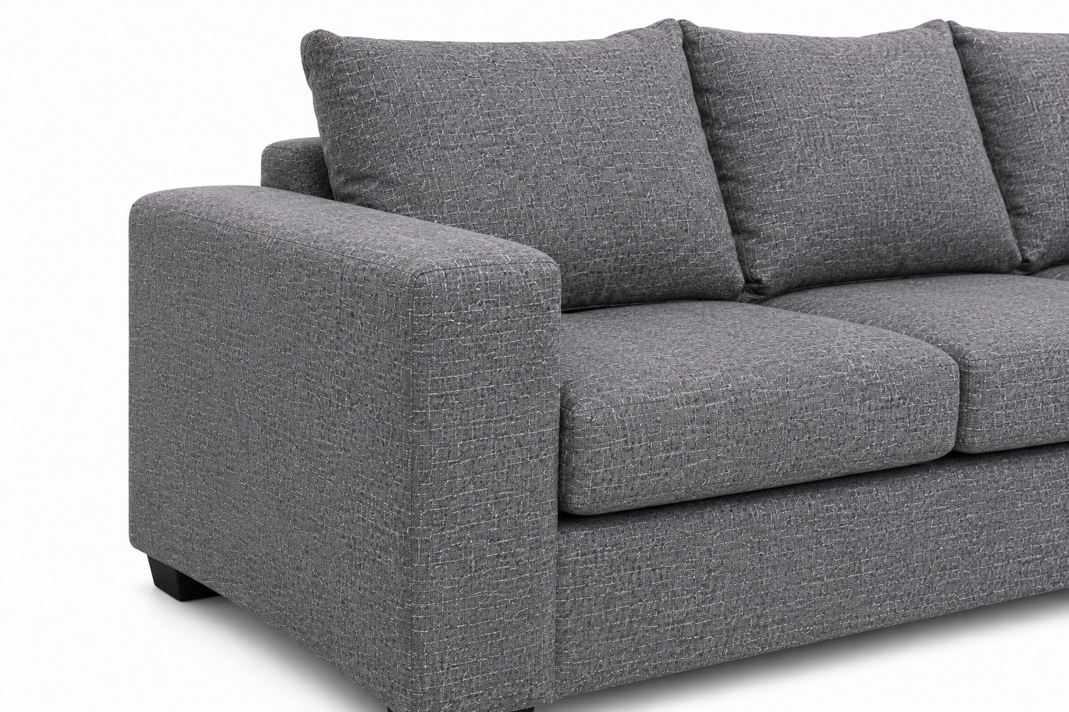 Jody 3 Seater Sofa - Charcoal - Close up