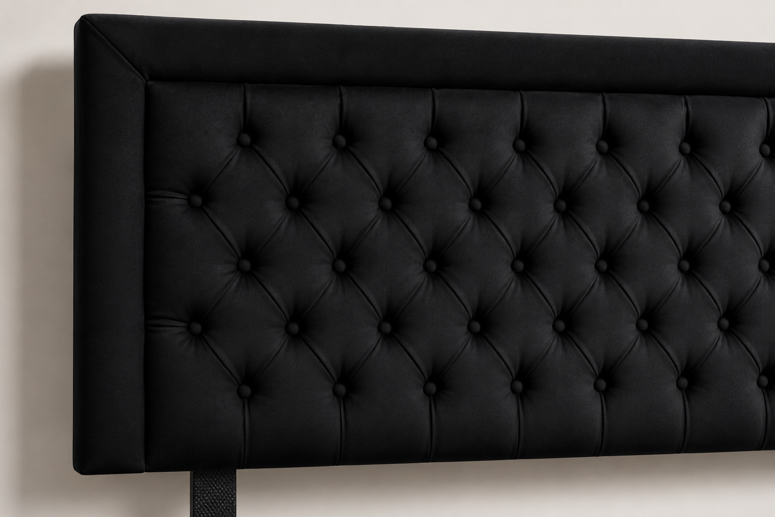 Nadine Headboard - Black - Close up