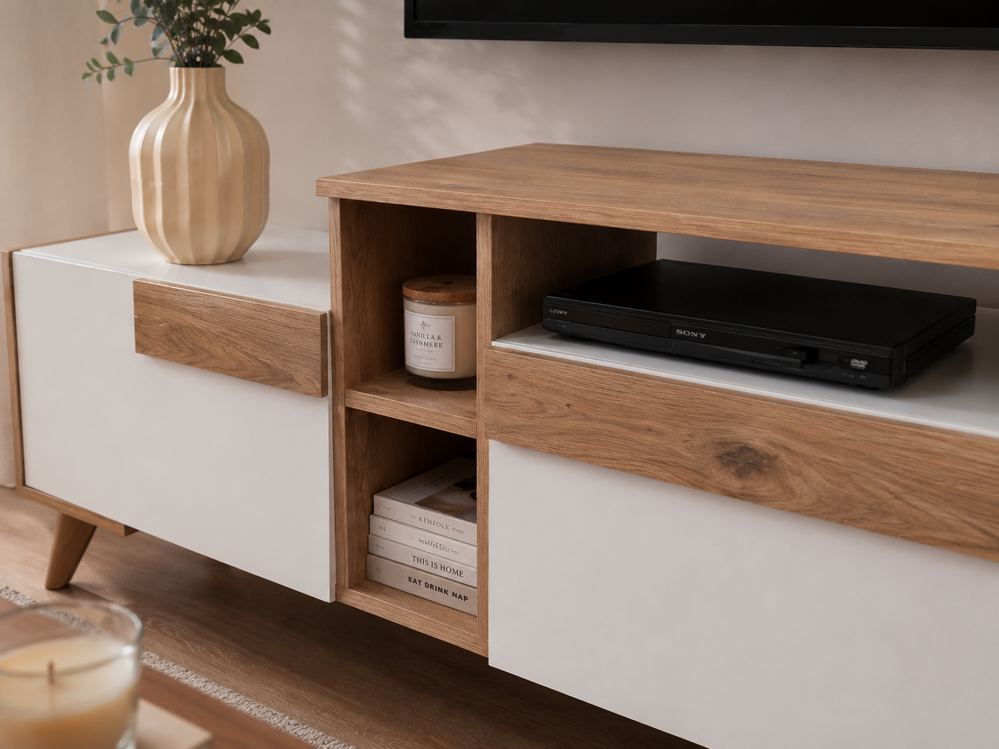 Mykonos TV Stand - Close up