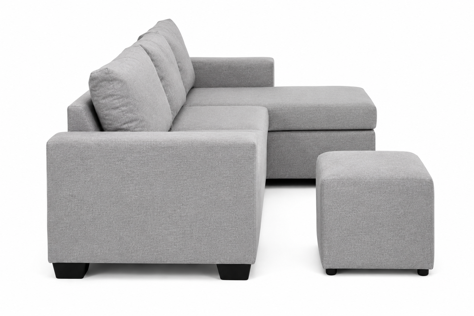 Jojo 4 Seater Sofa - Grey - Side view