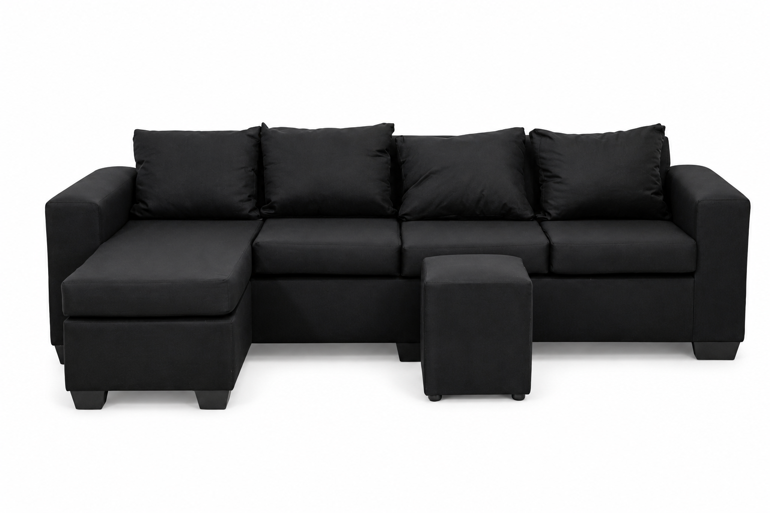 Jojo 4 Seater Sofa - Black - Studio shot
