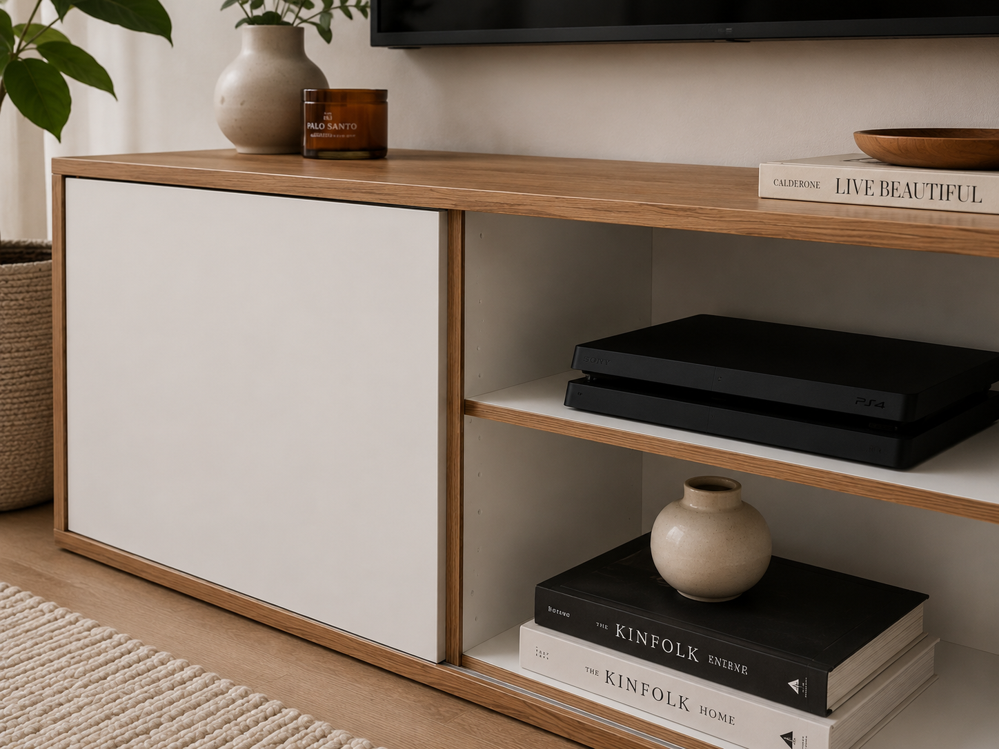 David TV Stand - Lifestyle close up