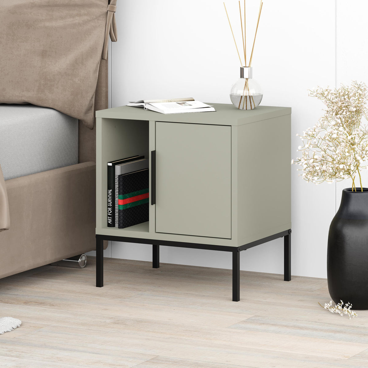 Glynn Nightstand - Ash Green - 1