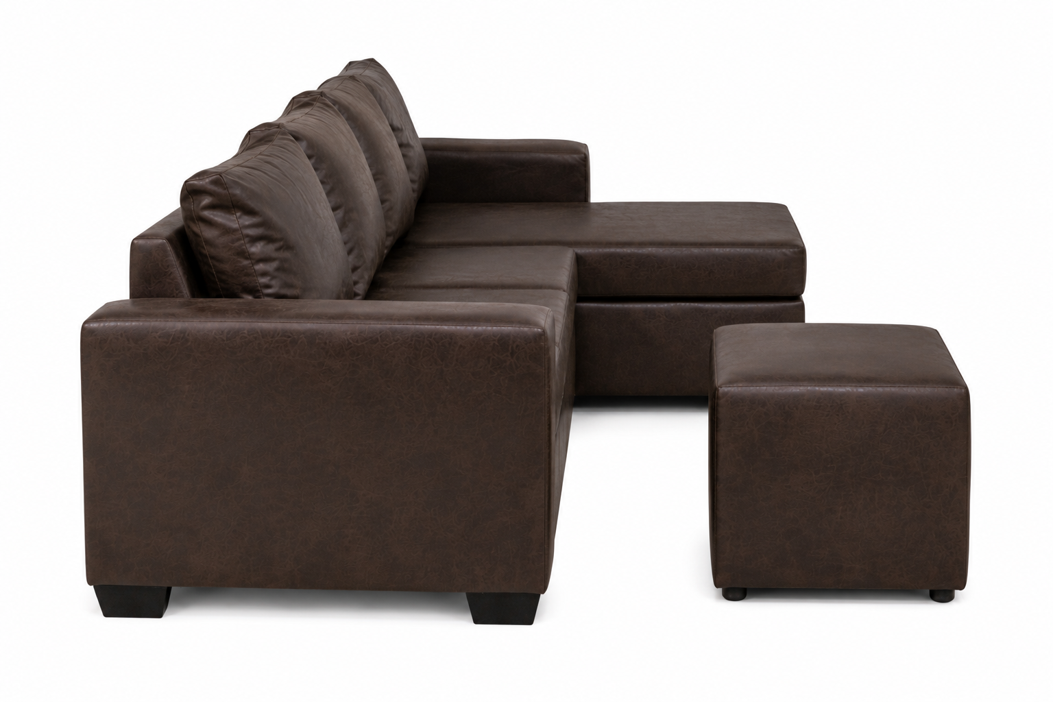Jojo 4 Seater Sofa - Buffalo Brown - Side view