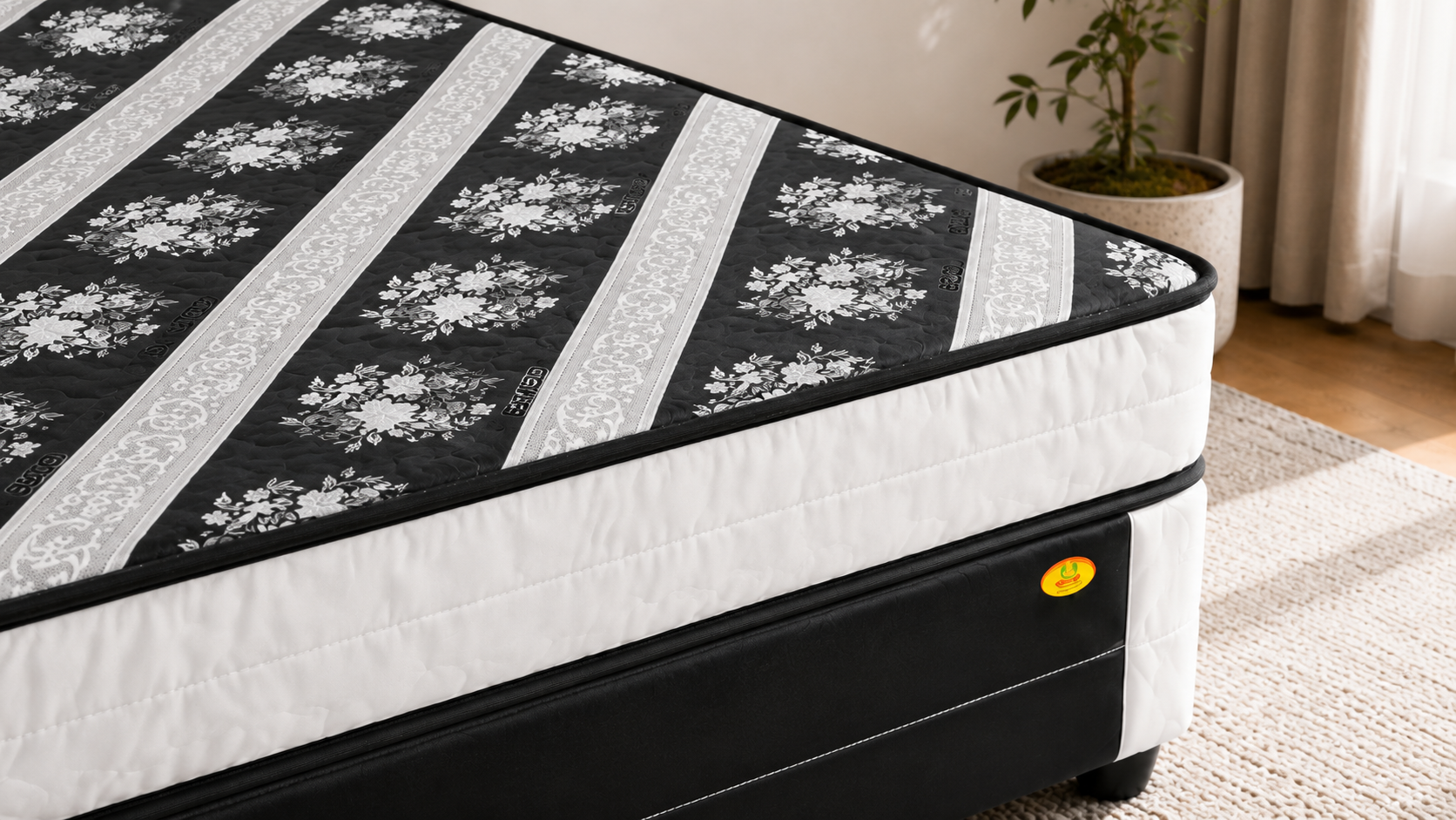 Europa 5 Star Foam Mattress and Base - Double - Lifestyle close up